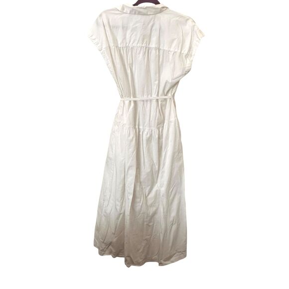 A NEW DAY Belted Shirt Midi Dress White Small - Picture 2 of 5